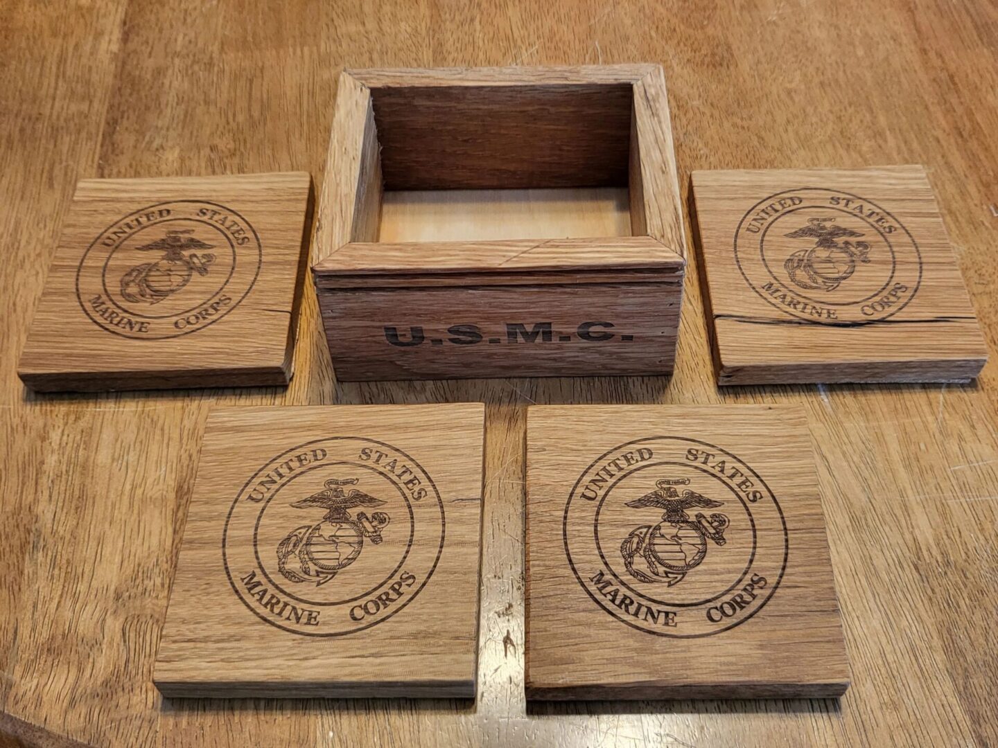 US Marine Corps wooden plates